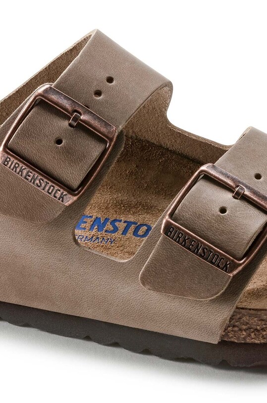 Shoes Birkenstock Arizona Soft Footbed Oiled Leather Tobacco Brown 552813 beige