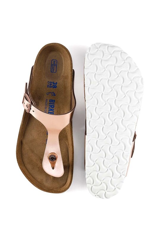 Shoes Birkenstock Gizeh Softbed Metallic Cooper 1005049 pink