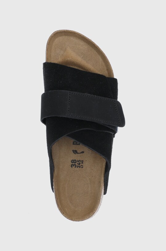 Birkenstock papuci din piele Kyoto negru 1022566