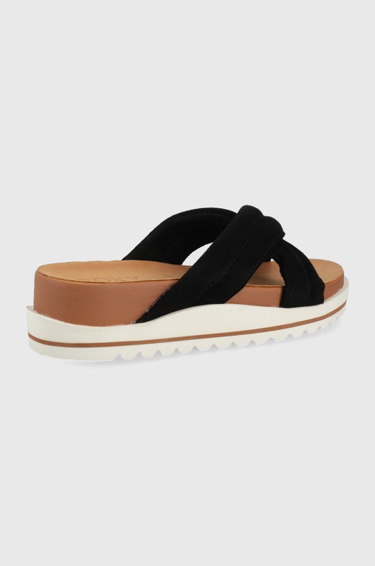Roxy papucs velúrból ARJL200806 fekete SS22