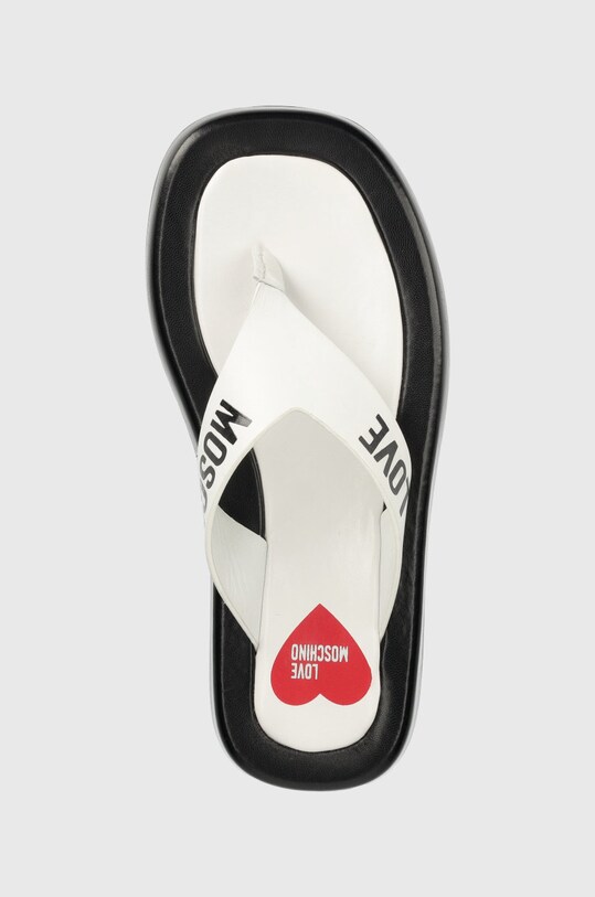Кожаные вьетнамки Love Moschino белый JA28293G0EIE310A