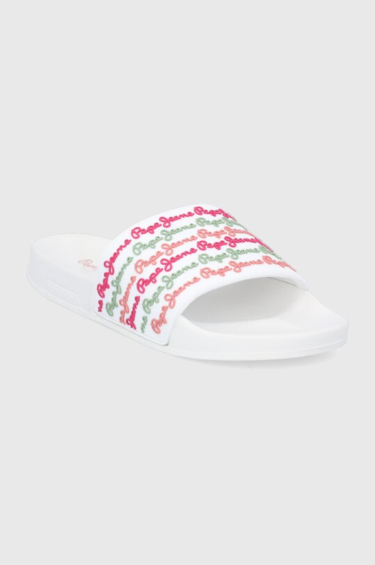 Παντόφλες Pepe Jeans Slider Colors PLS70110.800 λευκό SS22