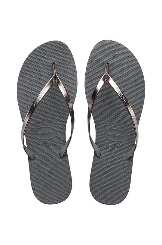 Havaianas slapi You Metallic sintetic gri H4135102.5037P