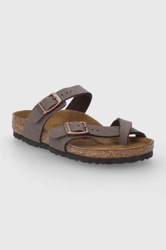 Birkenstock klapki zamszowe Mayari 1014177 brązowy SS23