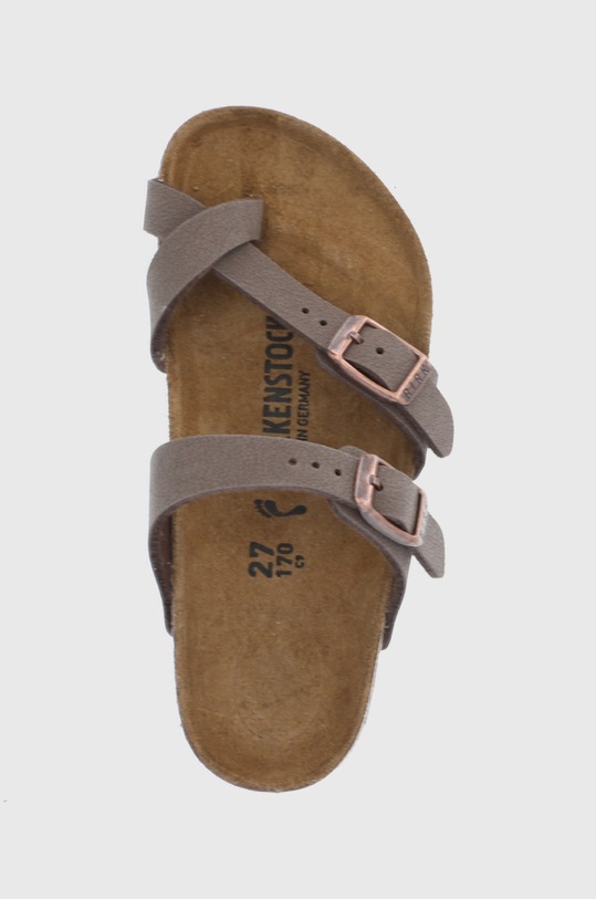 Birkenstock klapki zamszowe Mayari brązowy 1014177