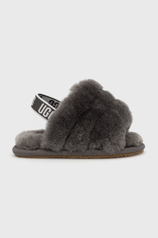 UGG kapcie dziecięce Fluff Slide And Lovey szary 1124941I.CHRC
