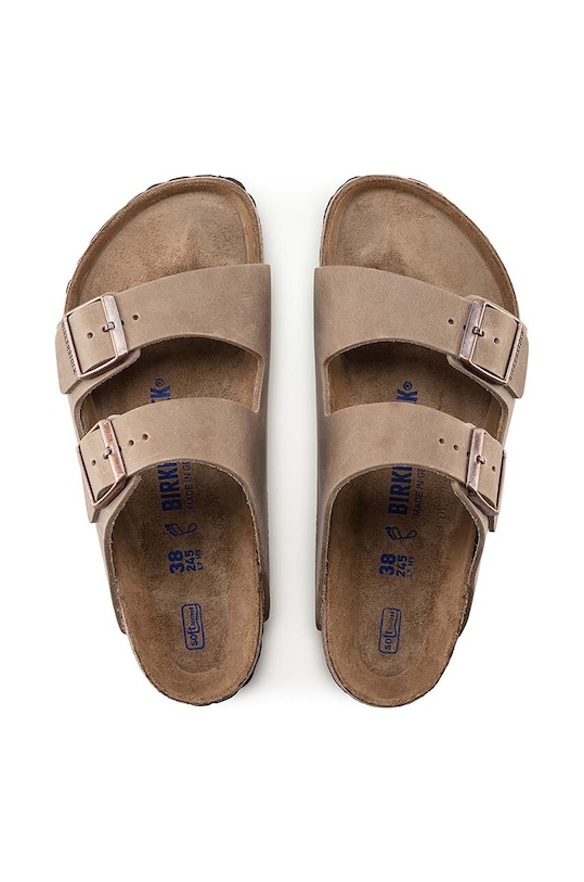 Birkenstock papuci din nubuc Arizona bej 552811