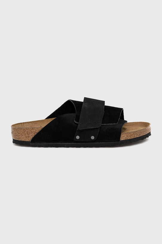 Birkenstock klapki zamszowe Kyoto czarny 1022350