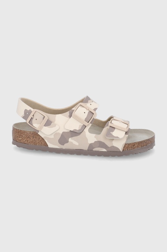 Birkenstock Sandały Milano imitacja skóry licowej szary 1022456