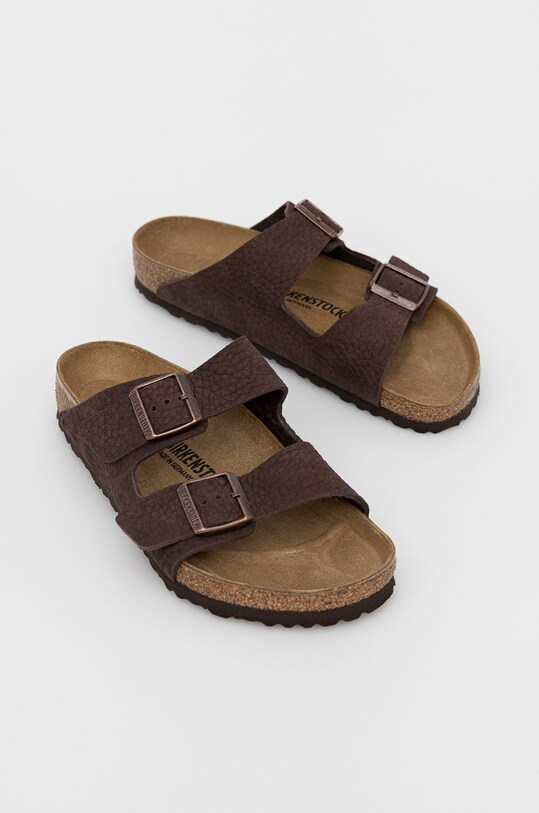 Шлепанцы из нубука Birkenstock Arizona 1022457 коричневый AA00