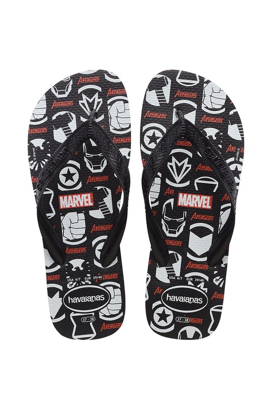 Havaianas japonki Top Marvel Logomania syntetyczny czarny H4146953.0090P