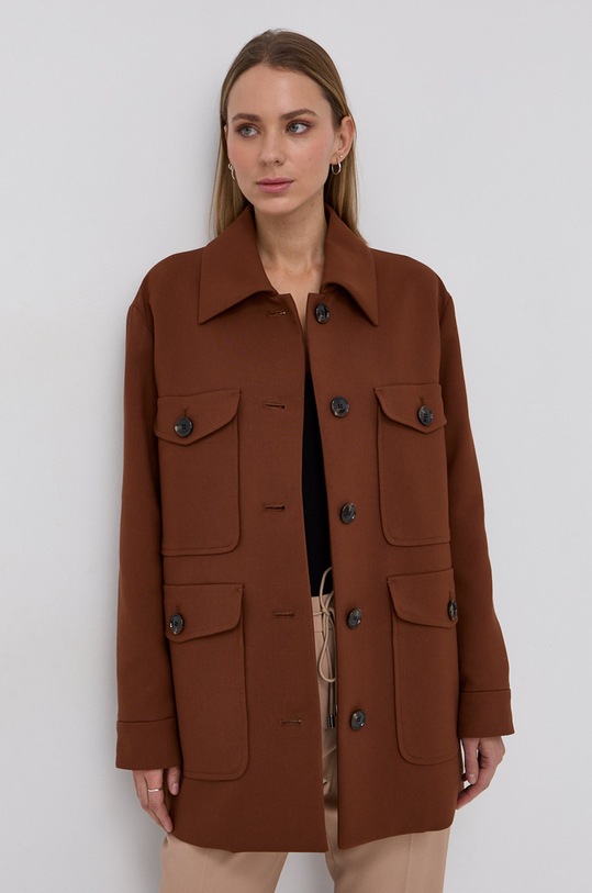 Kabát Boss 50464380 hnědá SS22