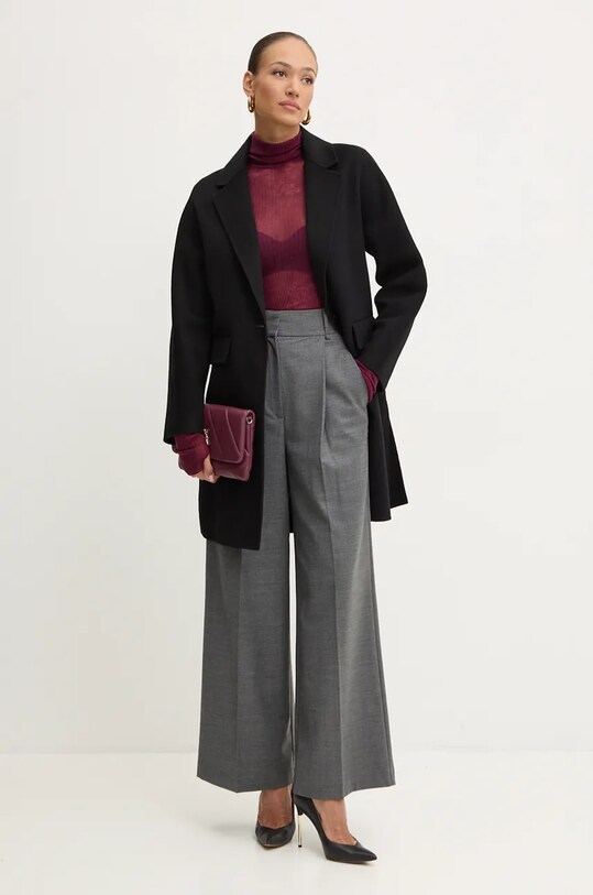 Patrizia Pepe palton de lana 8O0004.A006 negru AW24