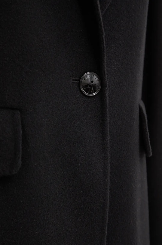 Vlněný kabát Patrizia Pepe 8O0004.A006 černá