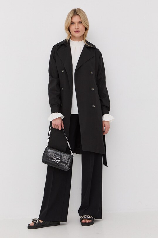 Trenčkot The Kooples FTRE24002K čierna SS22