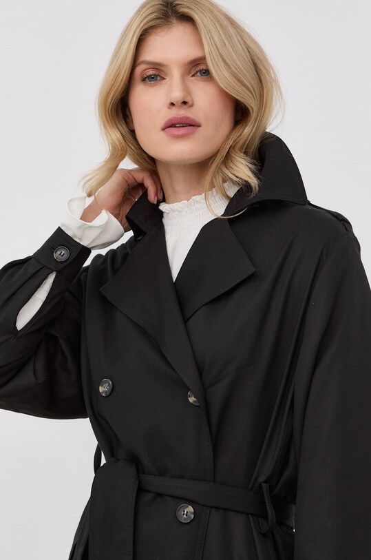 Trenčkot The Kooples FTRE24002K čierna
