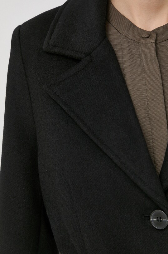 Bruuns Bazaar Płaszcz wełniany Catarina Novelle BBW2508 czarny