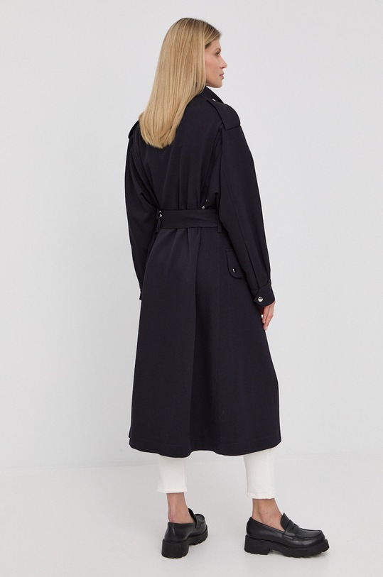 Odzież Victoria Beckham płaszcz wełniany 1122WCT003184B granatowy