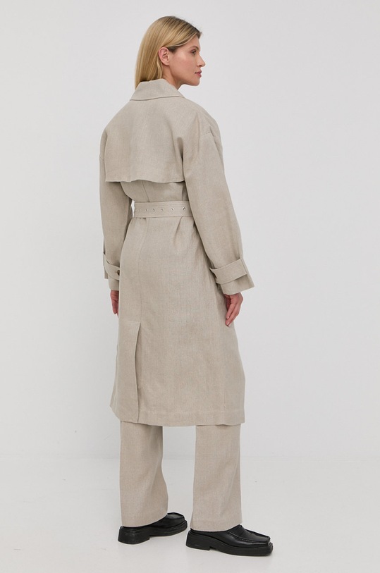 Odzież MICHAEL Michael Kors trencz lniany MS2205NA19 MS2205NA19 szary