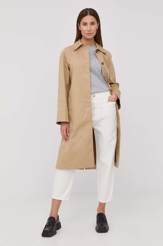 Kabát Victoria Beckham 1222WCT003647B béžová SS22