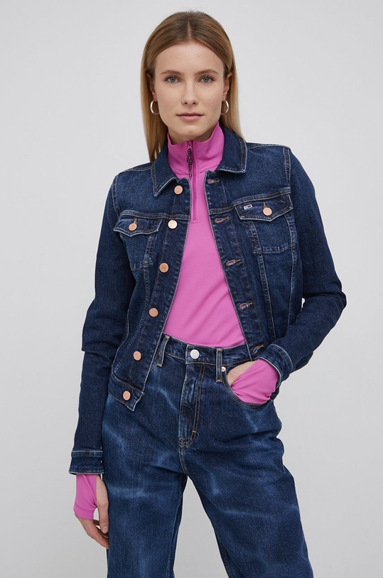 Tommy Jeans geacă din denim necaptusit bleumarin DW0DW11443.PPYY