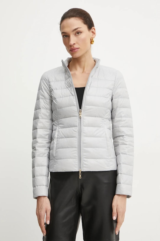 Patrizia Pepe kurtka puchowa dwustronna bez kaptura szary CO0178.A503