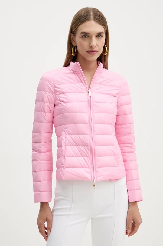 Oboustranná péřová bunda Patrizia Pepe přechodné růžová CO0178.A503