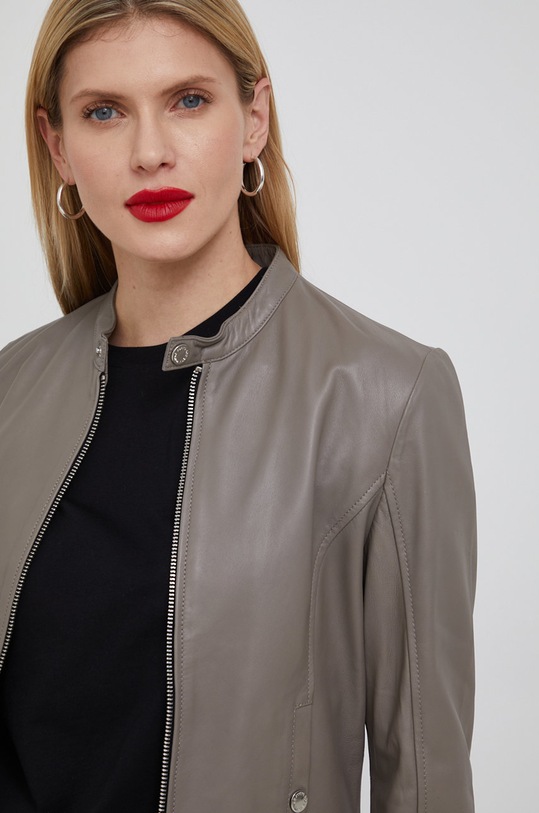 Young Poets Society geaca de piele gri 106675