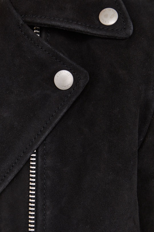 The Kooples ramoneska zamszowa FCUI24003K czarny