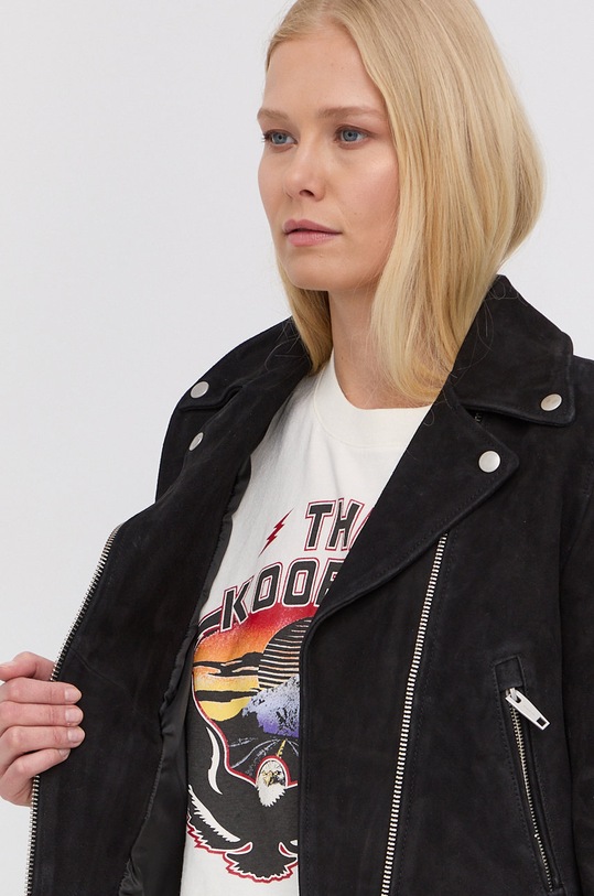 The Kooples o jacheta biker din piele intoarsa FCUI24003K