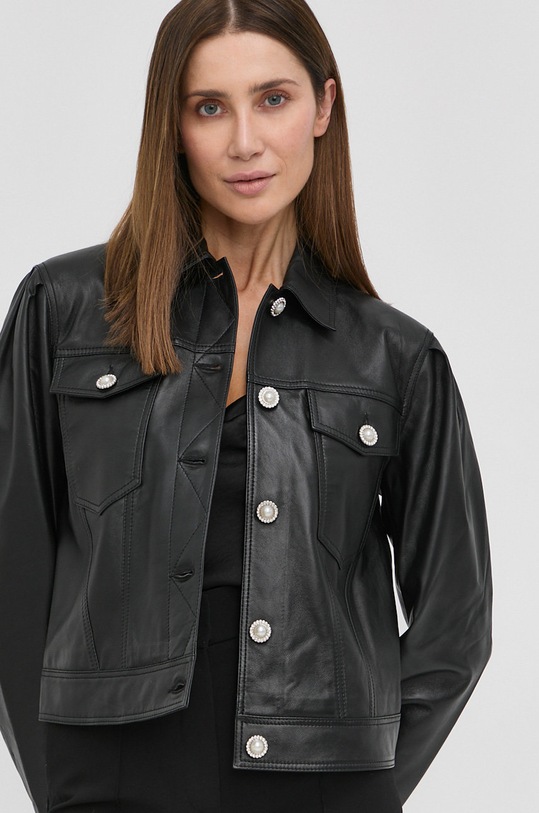 Custommade Kurtka skórzana Yoel czarny 999418805