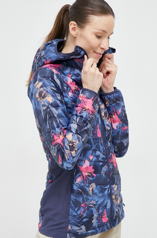 Športová bunda Columbia Powder Pass jemné zateplenie tmavomodrá 1773211