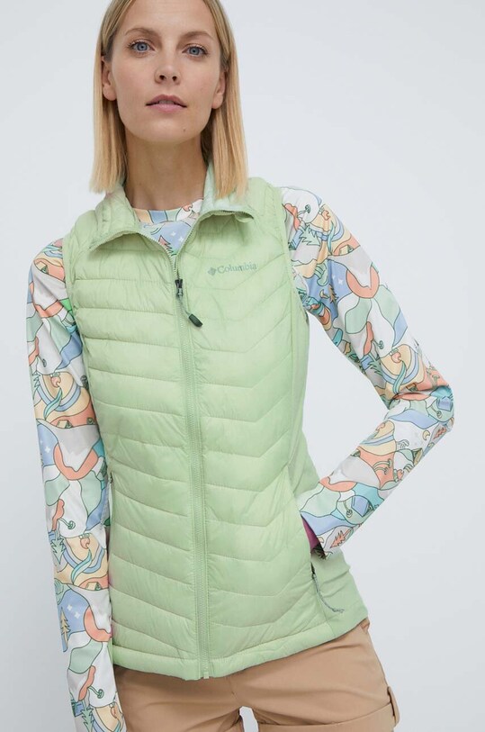 Columbia bezrękawnik sportowy Powder Pass zielony 1832222