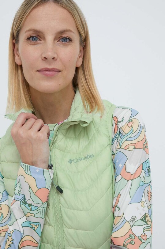 Columbia bezrękawnik sportowy Powder Pass zielony 1832222