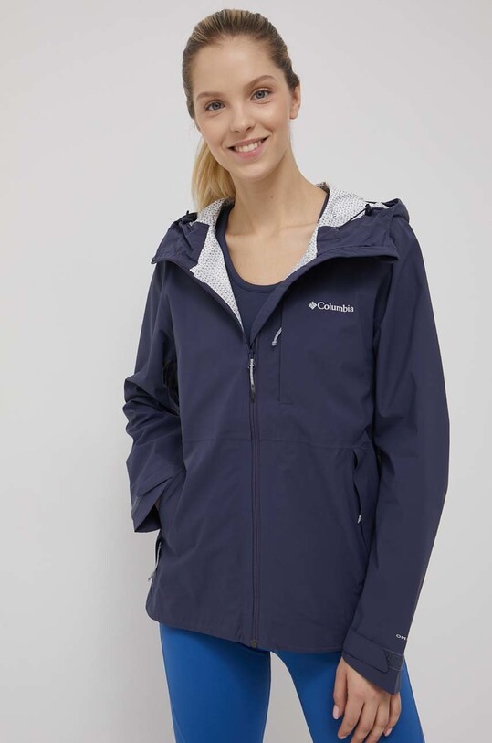 Turistická bunda Columbia Omni-tech Ampli-dry nezateplené tmavomodrá 1938973