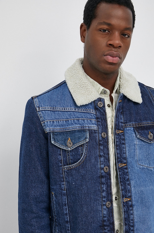 Desigual kurtka jeansowa 22SMED01 bez kaptura niebieski 22SMED01