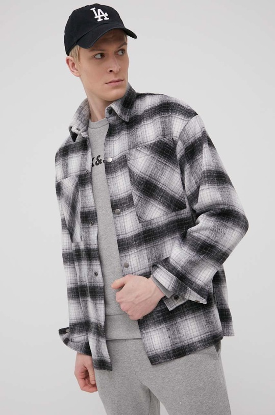 Košulja Jack & Jones casual siva 12204201.GreyMelang