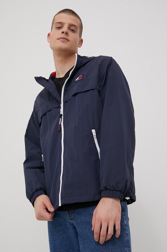 Куртка Tommy Jeans з капюшоном темно-синій DM0DM13340.PPYY