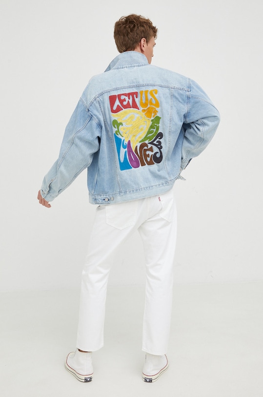 Levi's kurtka jeansowa PRIDE bez kaptura niebieski A0054.0001