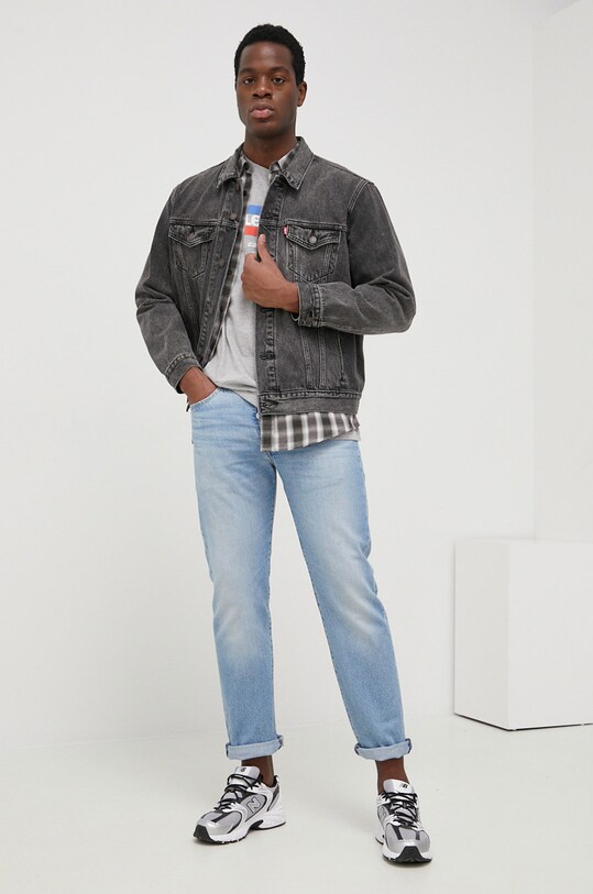 Levi's geacă din denim 72334.0601 gri SS22
