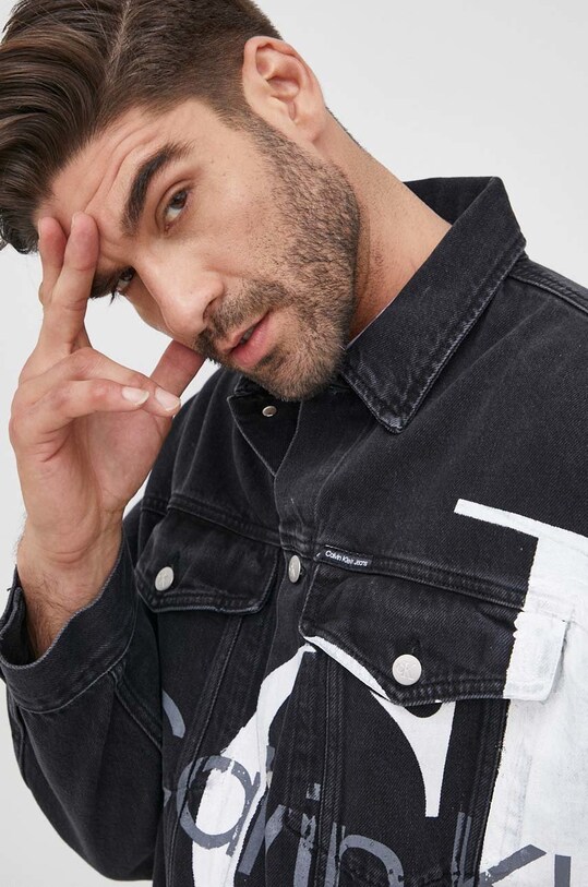 Džínová bunda Calvin Klein Jeans černá J30J319798.PPYY