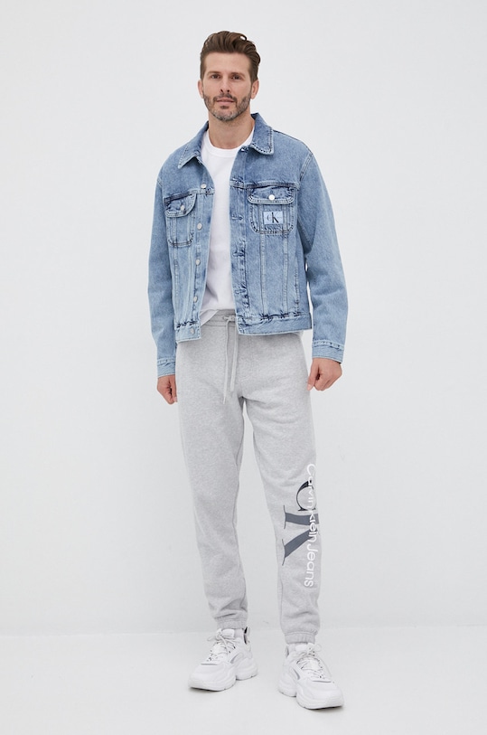 Calvin Klein Jeans kurtka jeansowa J30J319793.PPYY J30J319793.PPYY niebieski SS22