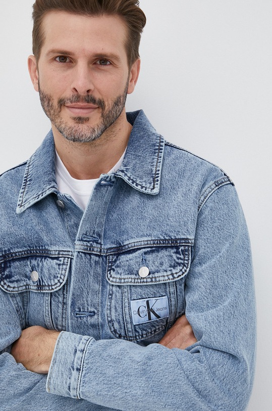 Calvin Klein Jeans kurtka jeansowa J30J319793.PPYY J30J319793.PPYY niebieski