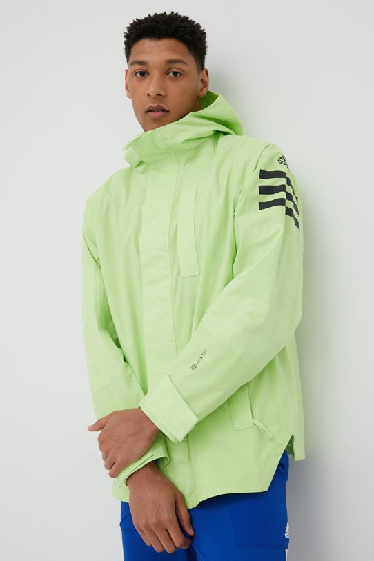Дощовик adidas Performance Utilitas з капюшоном зелений H65740