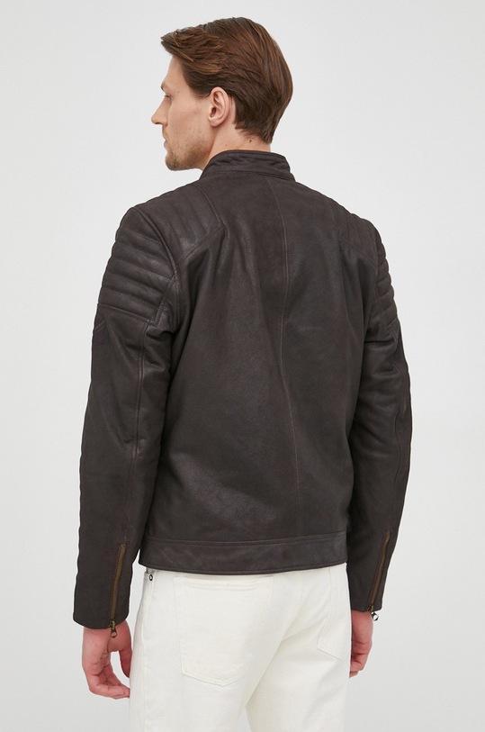 Îmbrăcăminte Pepe Jeans geaca de piele Lee PM402542.898 maro