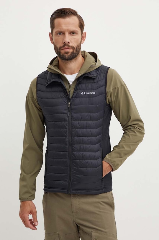 Columbia bezrękawnik sportowy Powder Pass bez kaptura czarny 1842414