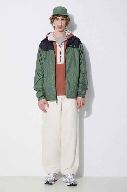 Columbia windbreaker Flash Challenger with green 1988715