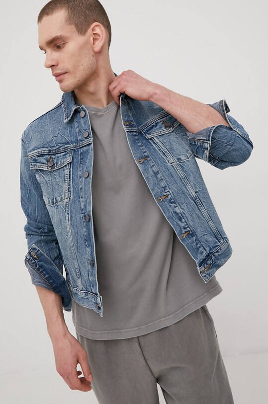 Rifľová bunda Superdry bez kapucne tmavomodrá M5011276A.5ZL