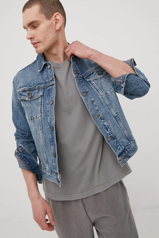 Superdry geacă din denim necaptusit bleumarin M5011276A.5ZL