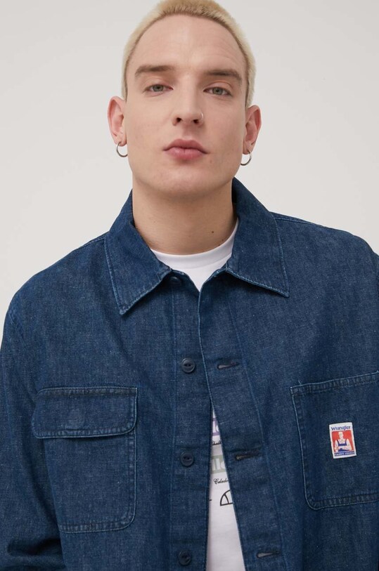 Wrangler camasa jeans lung albastru W467CHH25